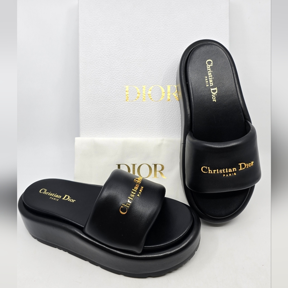 Dior D-Lane Platform Slides - Picture 1 of 15